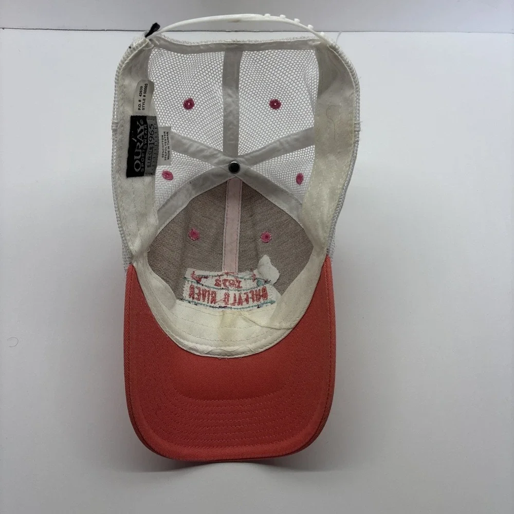Pink/White Buffalo River Snapback Cap Arkansas Rafting USA Printed Cap‎